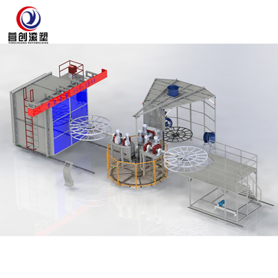 comprar Rotomoulding machine for Hollow PE product making_3arm 3000 online manufacture