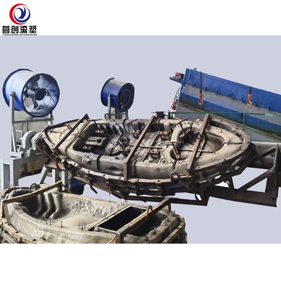 comprar fabricación plástica del kajak del barco de pesca de la máquina de Rotomolding de la lanzadera 46Kw LLDPE PE online manufacture