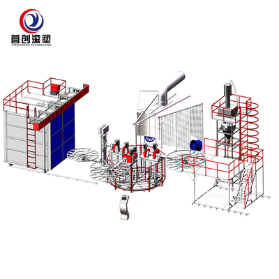 comprar Máquina de Rotomolding del carrusel para la fabricación del tanque de agua del tanque 500L-5000L de 1000L-2000L IBC online manufacture