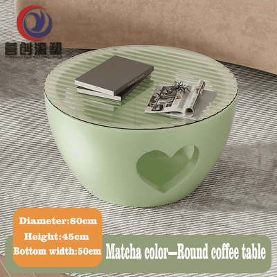 comprar Mesa de café de polietileno moldeado redondo resistente a los rayos UV online manufacture