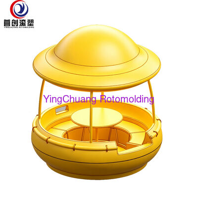 comprar Molde flotante rotomoldeado para barco de barbacoa OEM de Yingchuang, molde rotacional de aluminio con forma de OVNI con mesa de dosel para fabricación de flotadores de parrilla de plástico para ocio Fabricación en línea