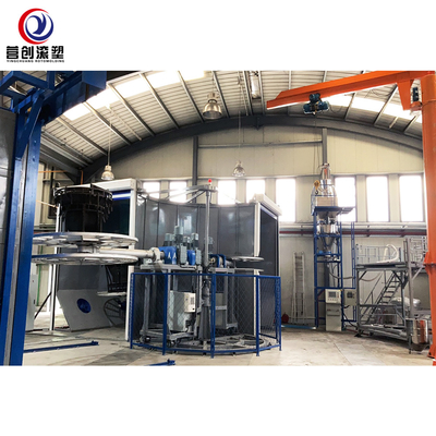 Máquina de moldeo por rotación multifunción 0-50 mm espesor del molde para la producción de cajas de enfriamiento