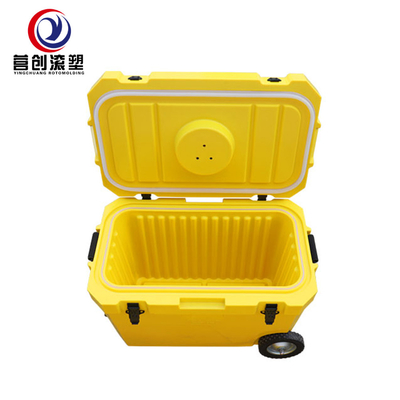 Caja de comidas amarilla de molde rotativo con puntos de unión convenientes