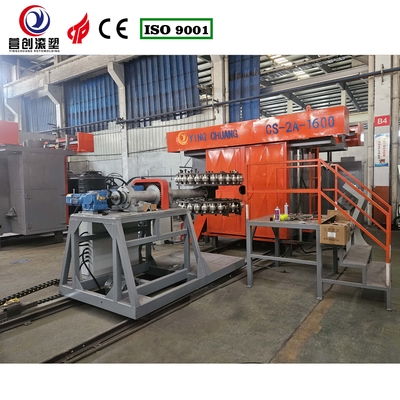 Máquina de rotomoldeo de lanzadera de voltaje 220V/380V/440V con sistema de control PLC y velocidad de rotación ajustable para piclebol