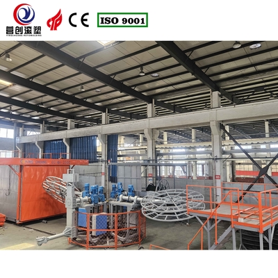 Equipo de enfriamiento por aire para rotomoldeo, producción automática y fluida