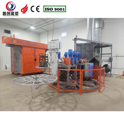 Máquina de rotomoldeo Yingchuang Roto Carousel CC-3A-2000 para caja de refrigeración aislada con camuflaje