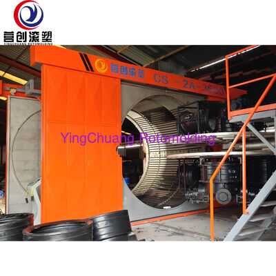 Máquina de rotomoldeo de lanzadera YINGCHUANG CS-2A-3500, equipo de moldeo rotacional industrial de doble brazo para productos de plástico