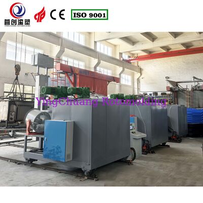 Máquina de rotomoldeo de lanzadera multieje, equipo de moldeo rotacional automático tipo lanzadera para productos plásticos