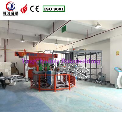 Máquina de rotomoldeo por carrusel CC-3A-2000 | Brazo triple con brazos rectos dobles y brazo en L, suministro de moldes integral y multiestación