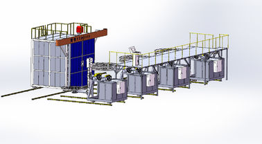 Máquina de rotomoldeo axial del BI para el volumen del tanque de la planta de fabricación 14000L
