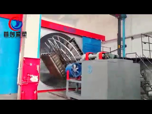YINGCHUANG PLC Máquina de rotomoldeo inteligente con lanzadera multiestación, equipo de moldeo rotatorio biaxial completamente automático para tanques de agua LLDPE y refrigeración