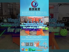 Máquina de moldeo rotacional de carrusel biaxial con sistema de operación automático para pickleball